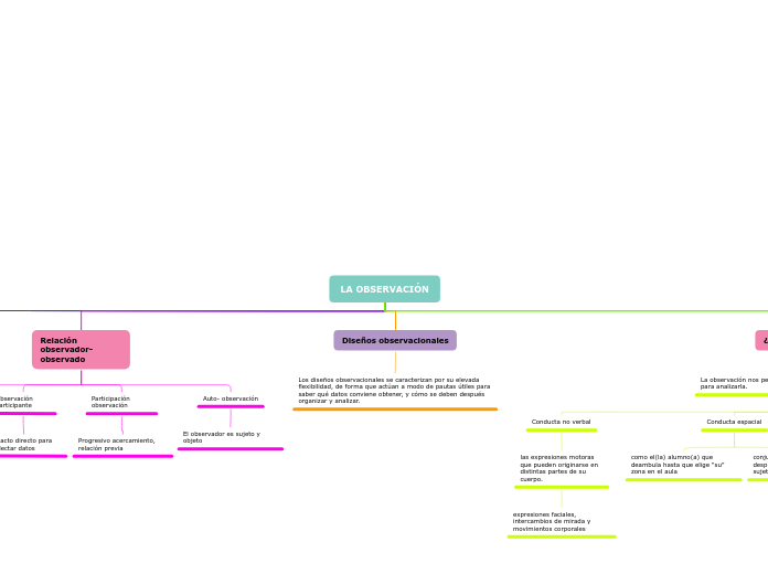 La Observaci N Mind Map